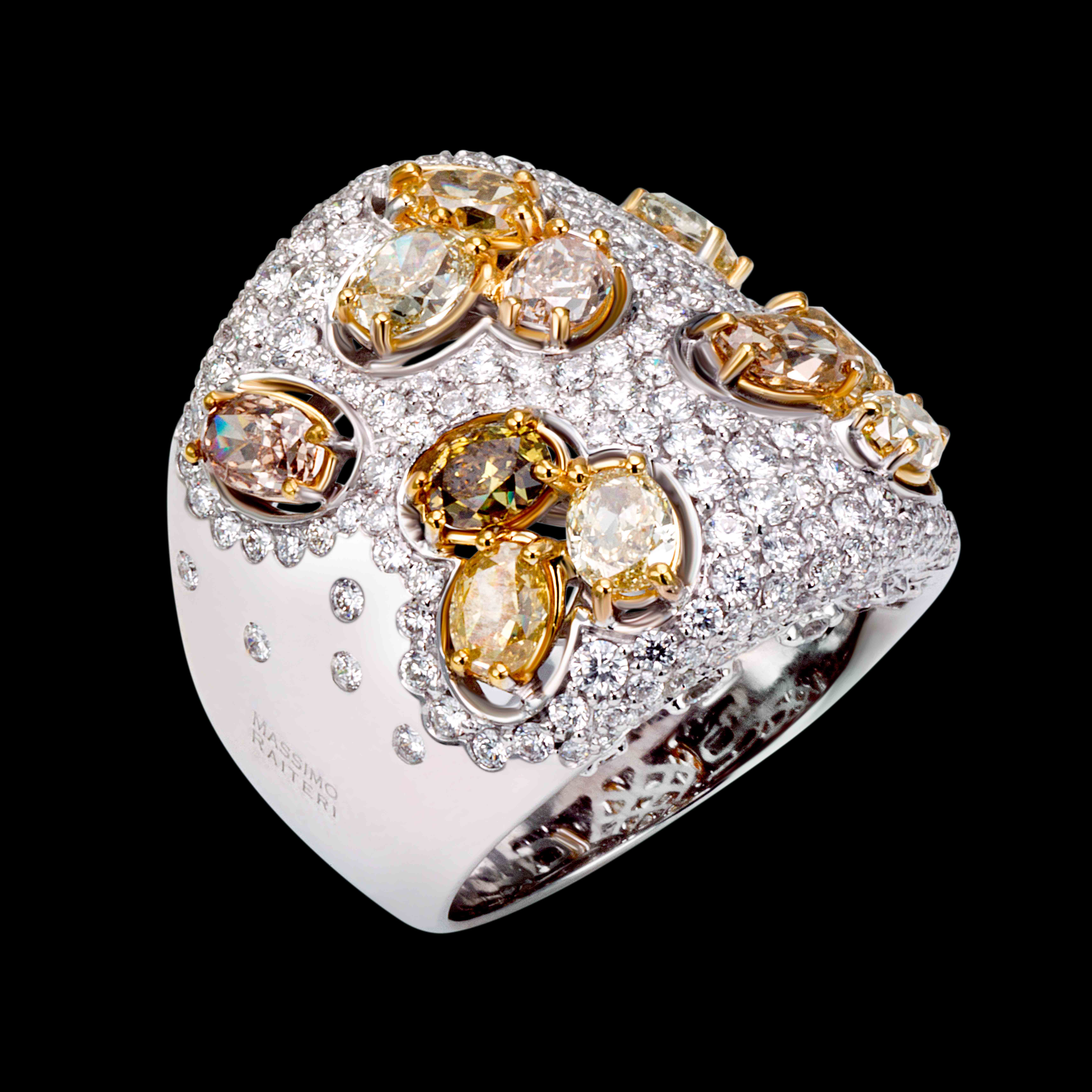 AN 2927 DY - Massimo Raiteri Exclusive Jewellery fancy yellow diamonds design jewelry