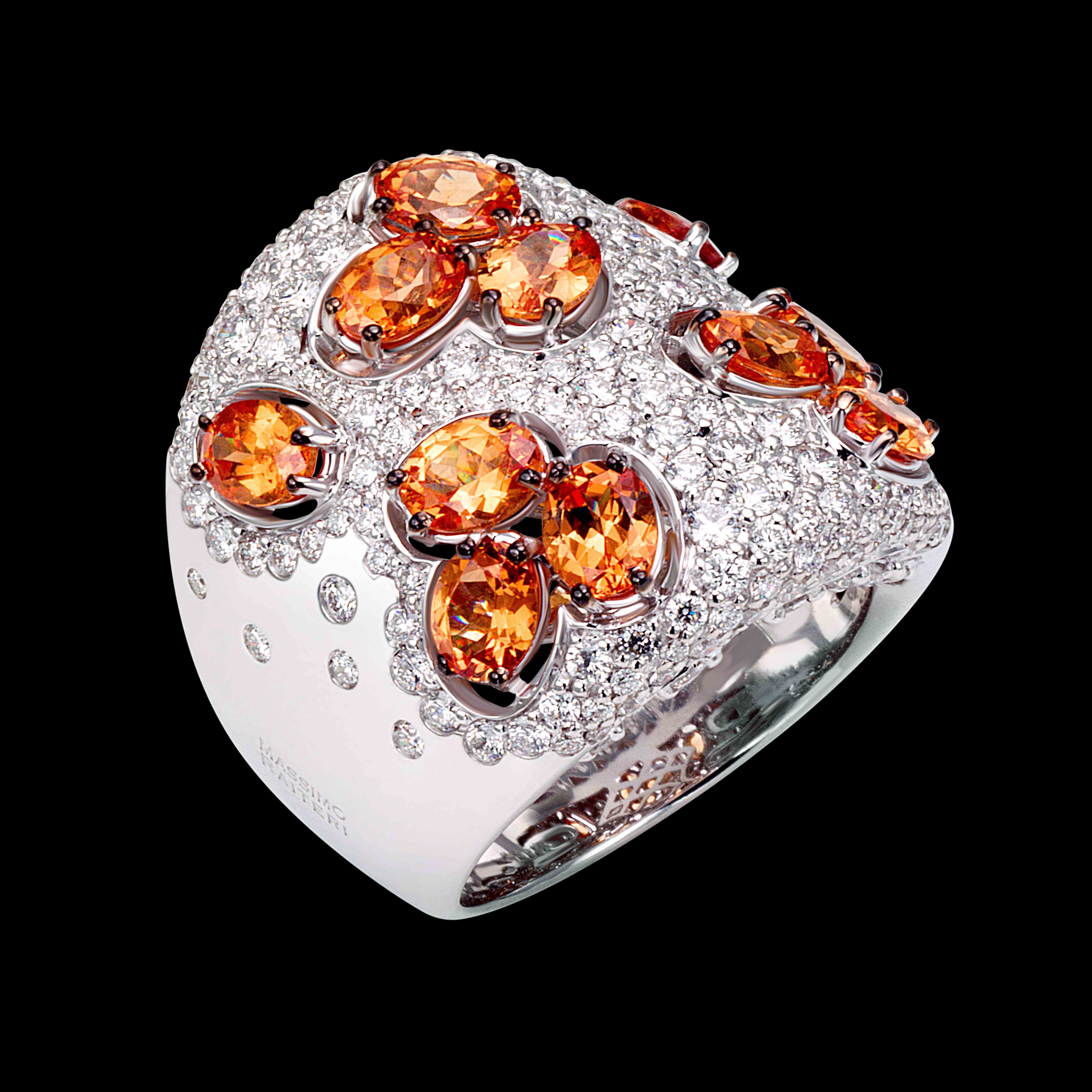 AN 2927 GR - Massimo Raiteri Exclusive Jewellery mandarin orange garnet deising jewelry