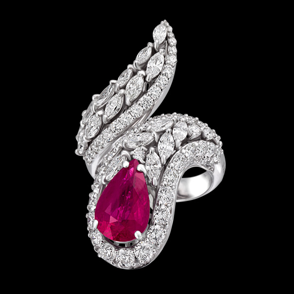 massimo raiteri jewellery jewelry gioielli anello ring diamond diamonds diamanti unique unici design faschion pigeon blood