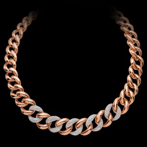 massimo raiteri exclusive jewellery gioielli necklace girocollo collana diamond diamanti groumette rose gold