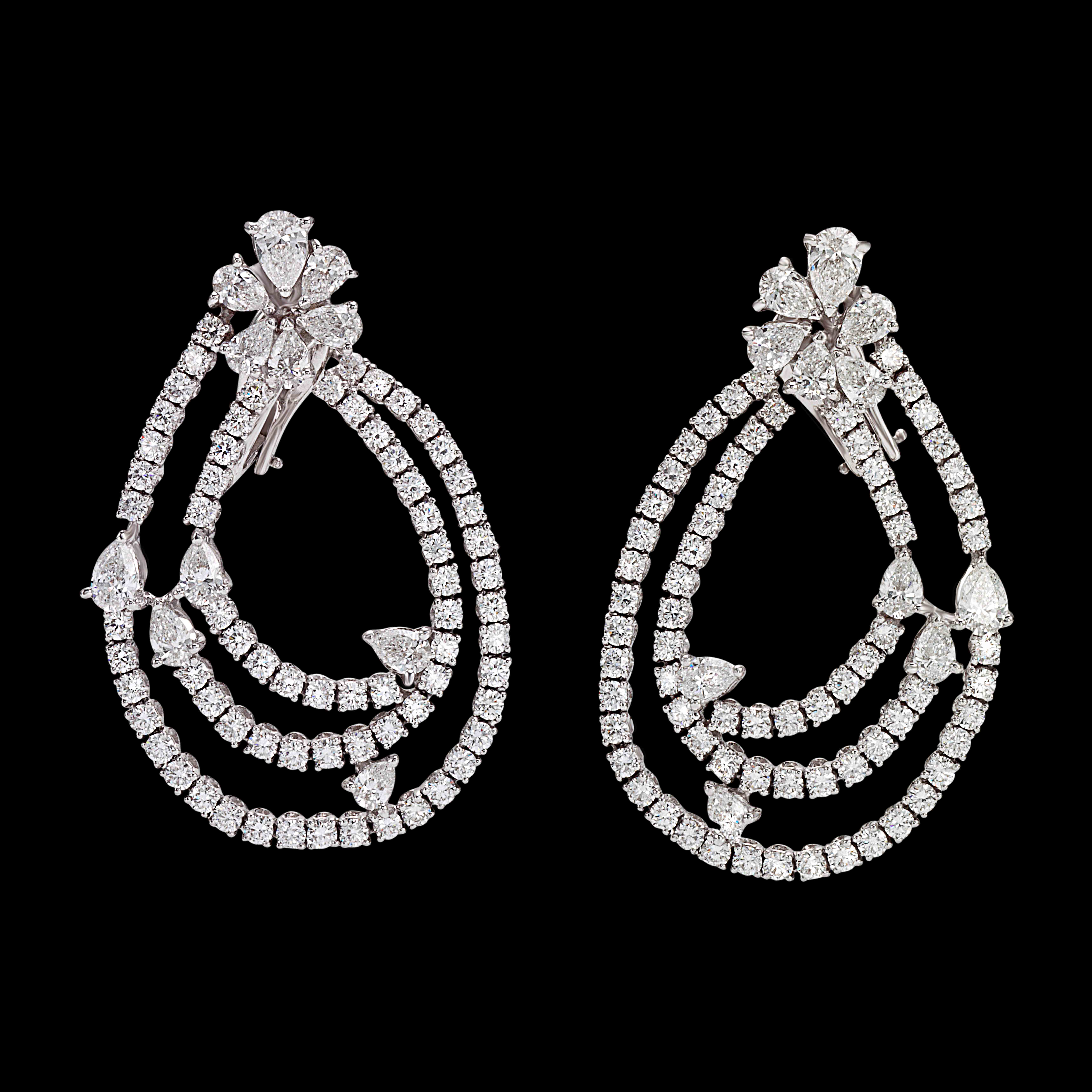 massimo raiteri exclusive jewellery gioielli diamond diamanti diamonds earring orecchini classic classici pear gocce