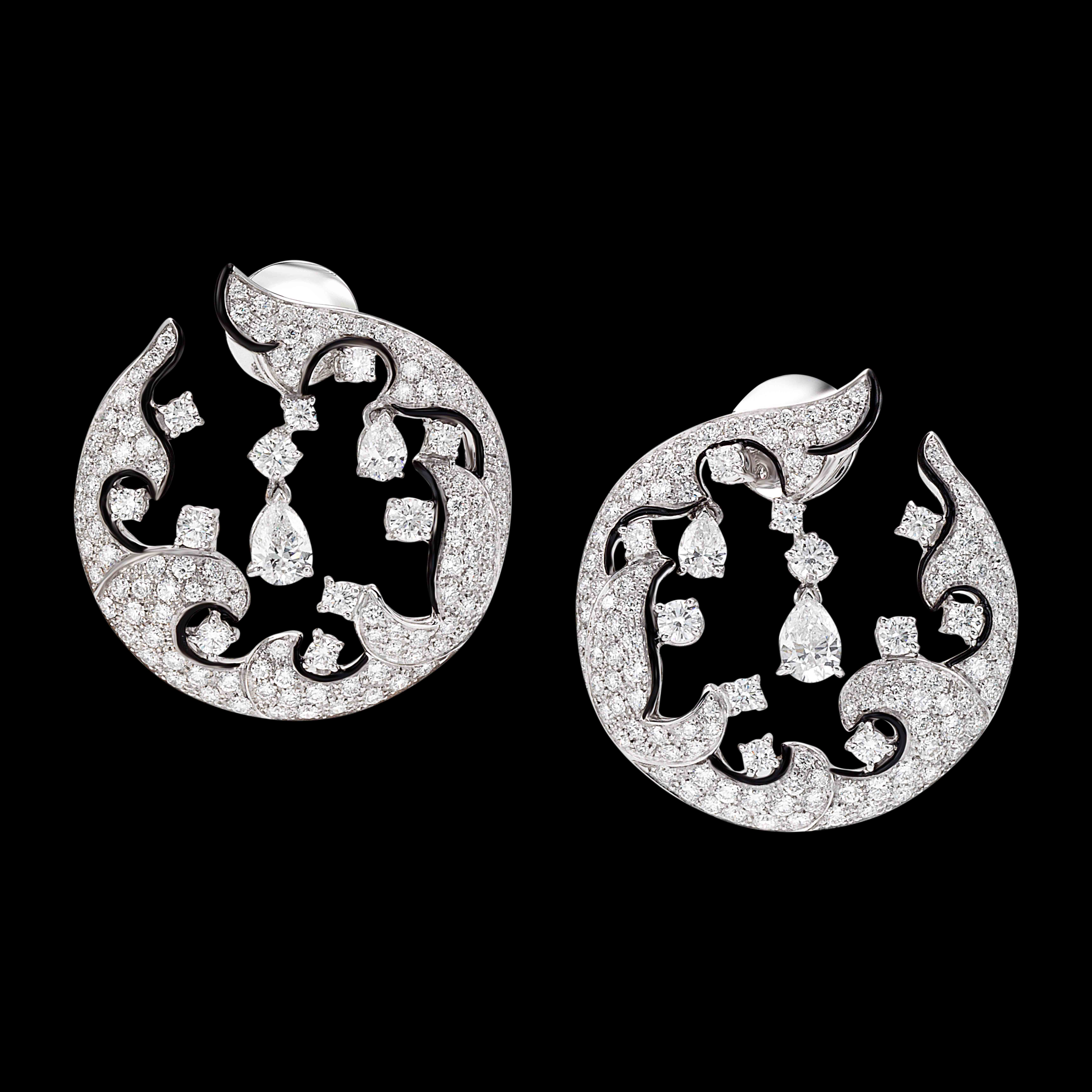 PO 1281 BR massimo raiteri exclusive jewellery desing earring diamonds gioielli