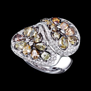 Massimo Raiteri gioielli jewellery anello ring diamonds fancy colors multi color diamond