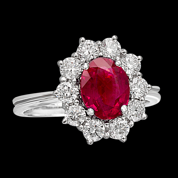pigeon blood massimo raiteri exclusive jewellery gioielli anello ring contorno classic diamonds diamanti ruby rubino