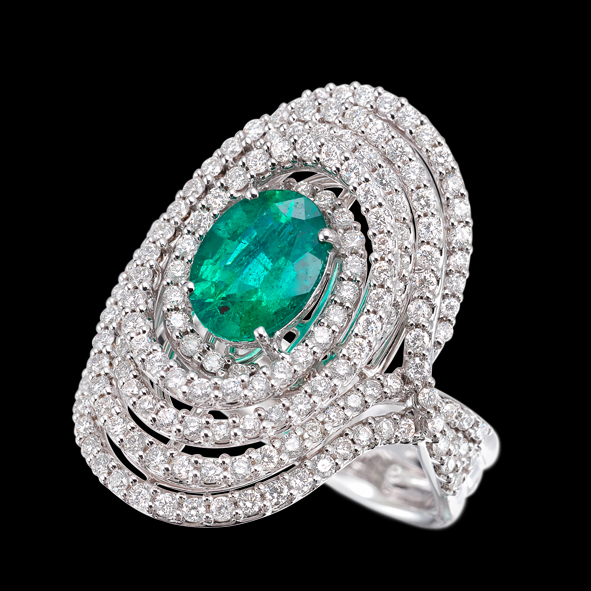 massimo raiteri exclusive jewellery gioielli ring diamond diamanti smeraldo emerald