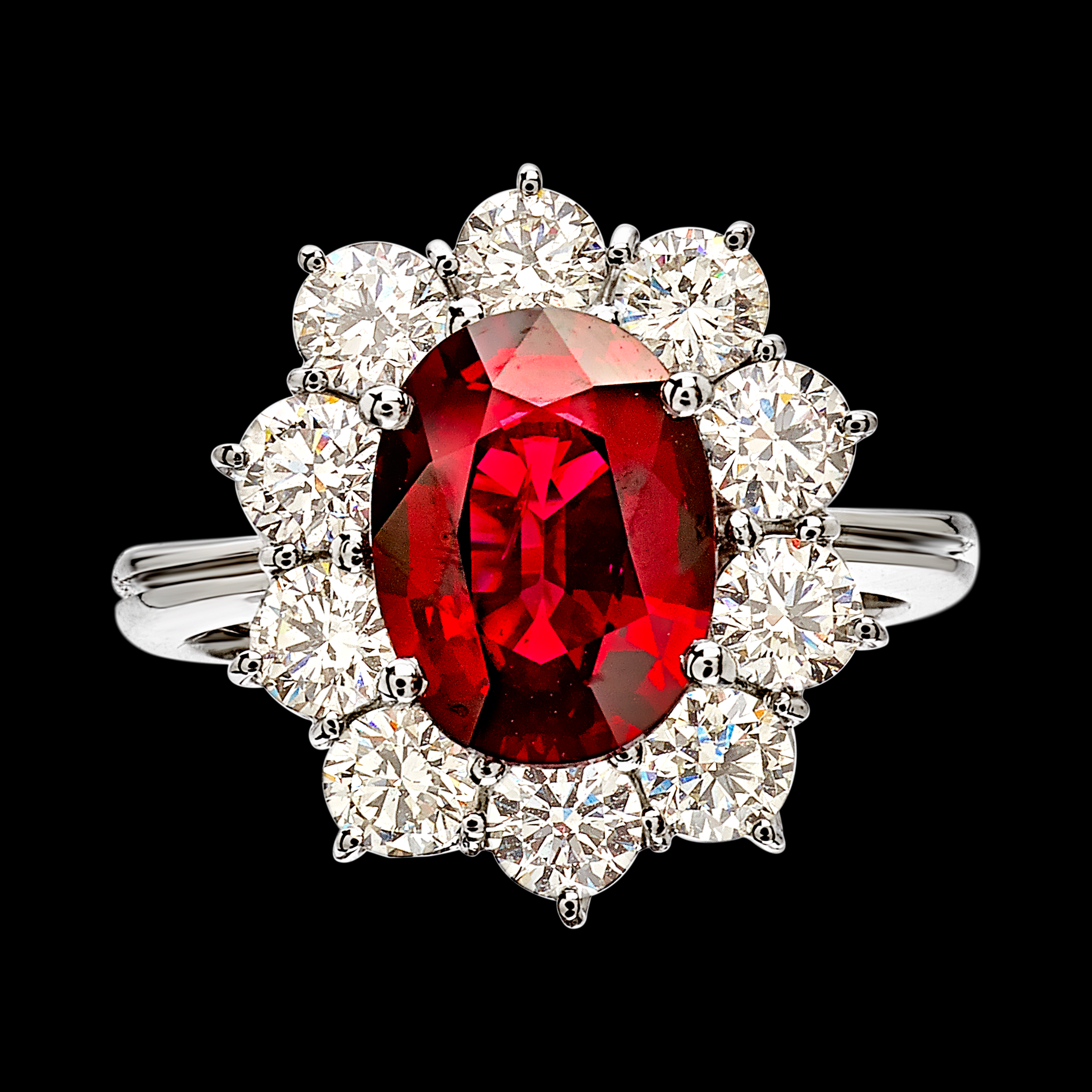 AN3207RB Massimo Raiteri pigeon blood ring diamonds classic timeless jewelry sangue di piccione anello diamanti classico contorno senza tempo