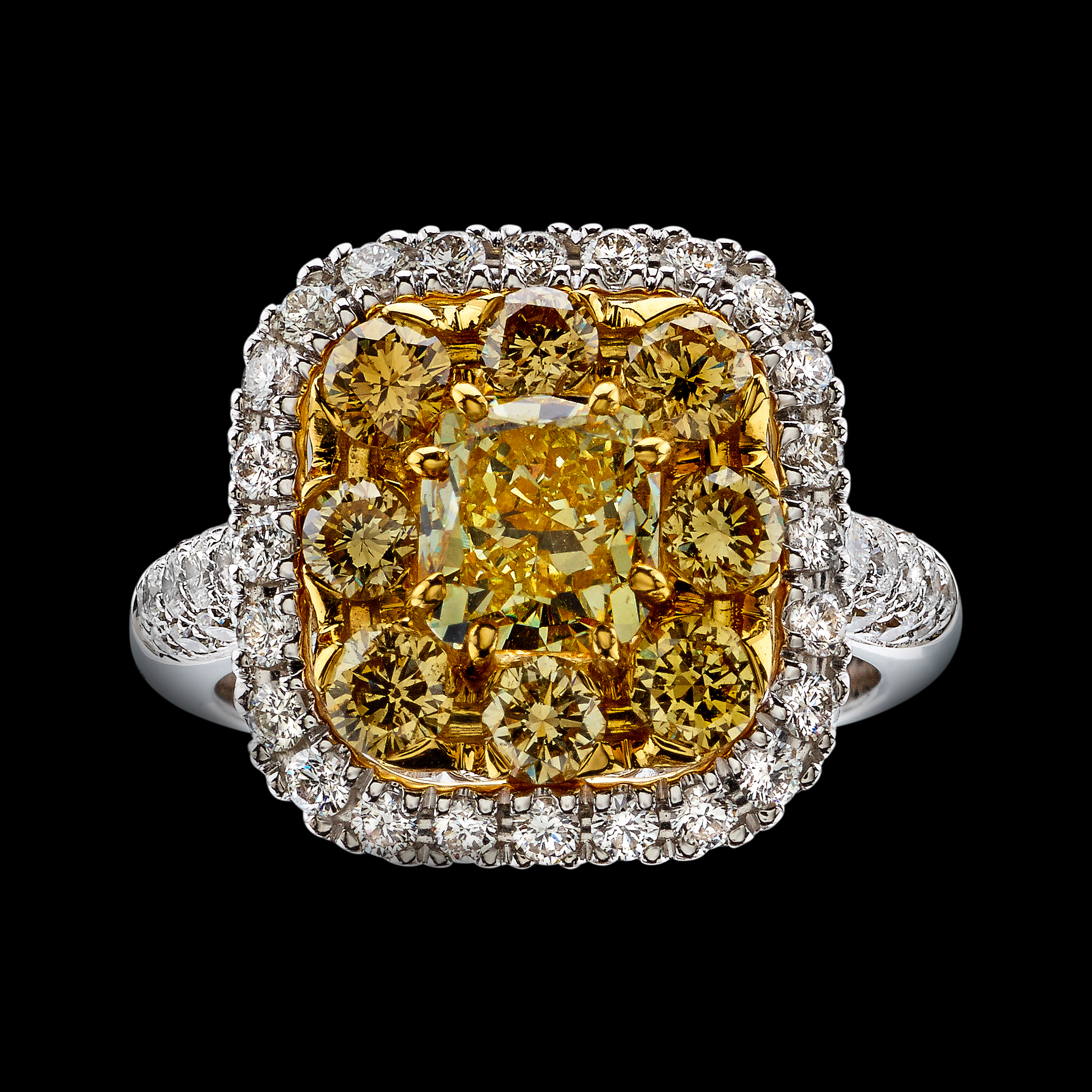 Massimo Raiteri fancy yellow diamonds anello diamanti gialli