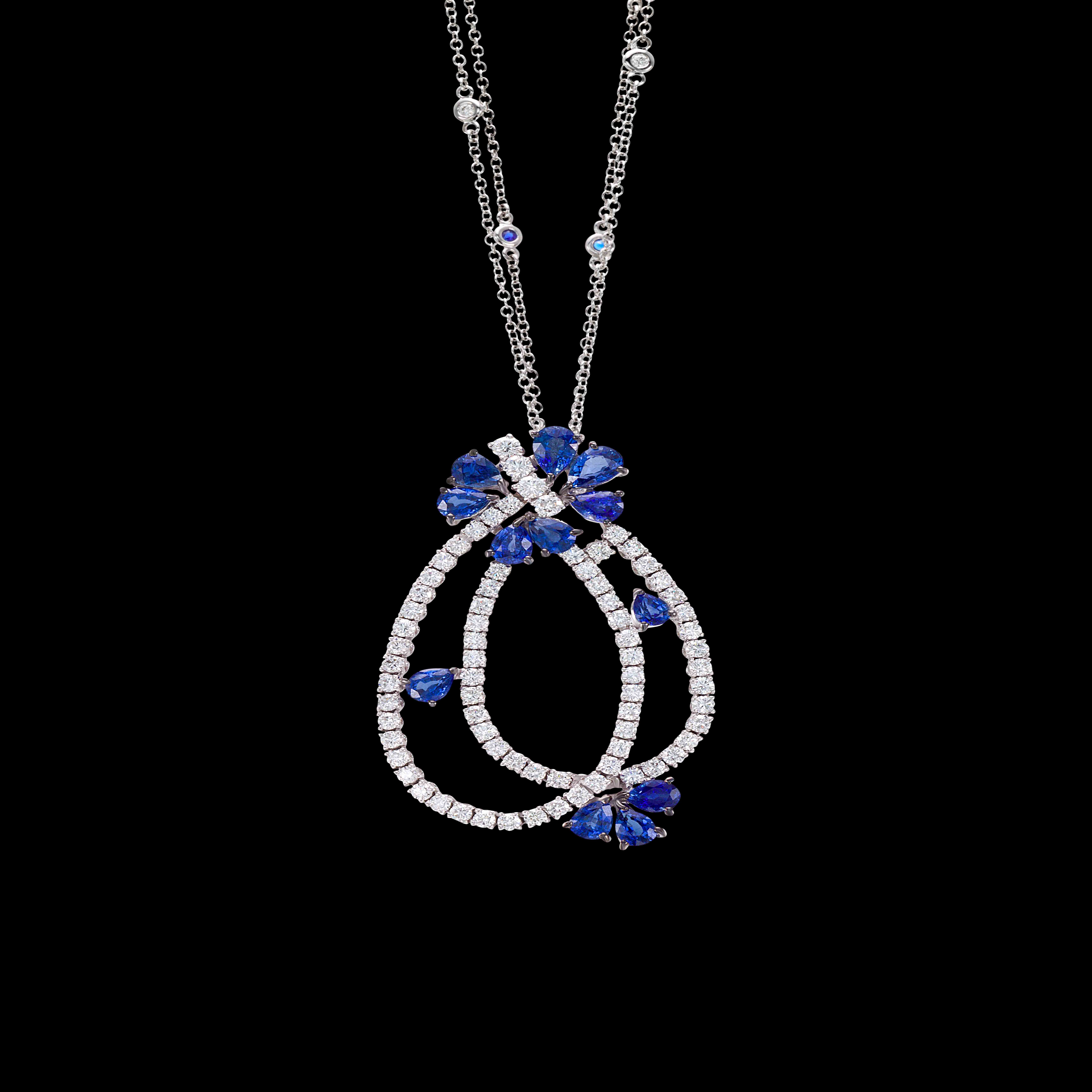 massimo raiteri gioielli jewellery sapphire zaffiri diamonds diamanti necklace girocollo