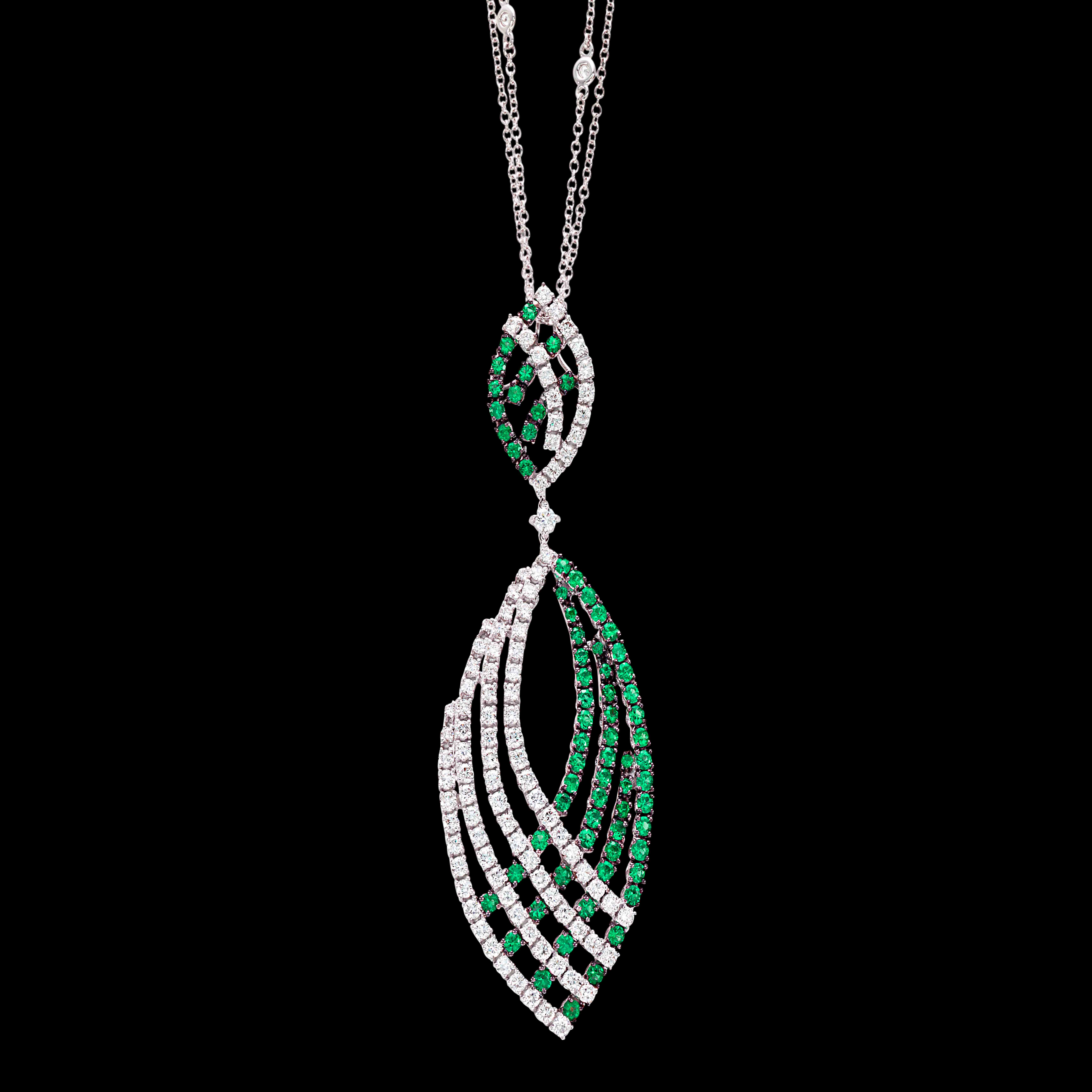 massimo raiteri exclusive jewellery gioielli emerald smeraldi diamond diamanti necklace collana