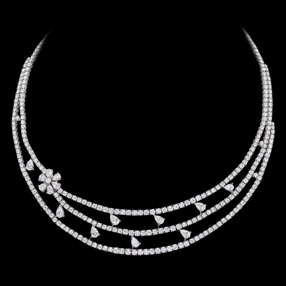 massimo raiteri exclusive jewellery gioielli tennis necklace girocollo diamonds diamanti collana