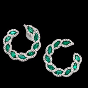 massimo raiteri exclusive jewellery gioielli earring orecchini diamanti diamonds emerald smeraldi
