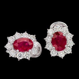 massimo raiteri exclusive jewellery gioielli earring orecchini contorno classic diamonds diamanti ruby rubino