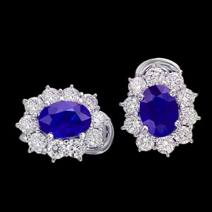massimo raiteri exclusive jewellery gioielli earring orecchini contorno classic diamonds diamanti sapphire zaffiro